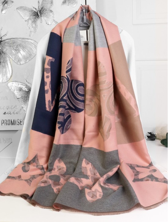 Reversible Cashmere Feeling Designer Print Premium Scarf